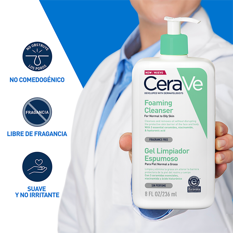 CeraVe Gel Limpiador Espumoso 236 ml