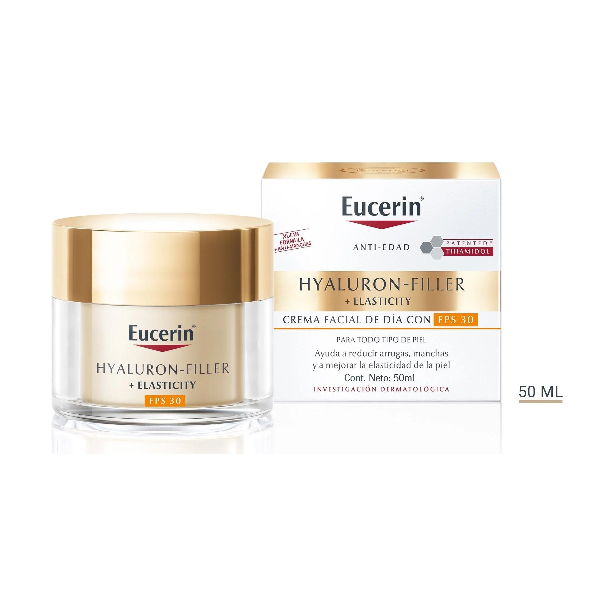 Eucerin Hyaluron Filler + Elasticity Crema Facial de Día FPS 30+ 50 ml