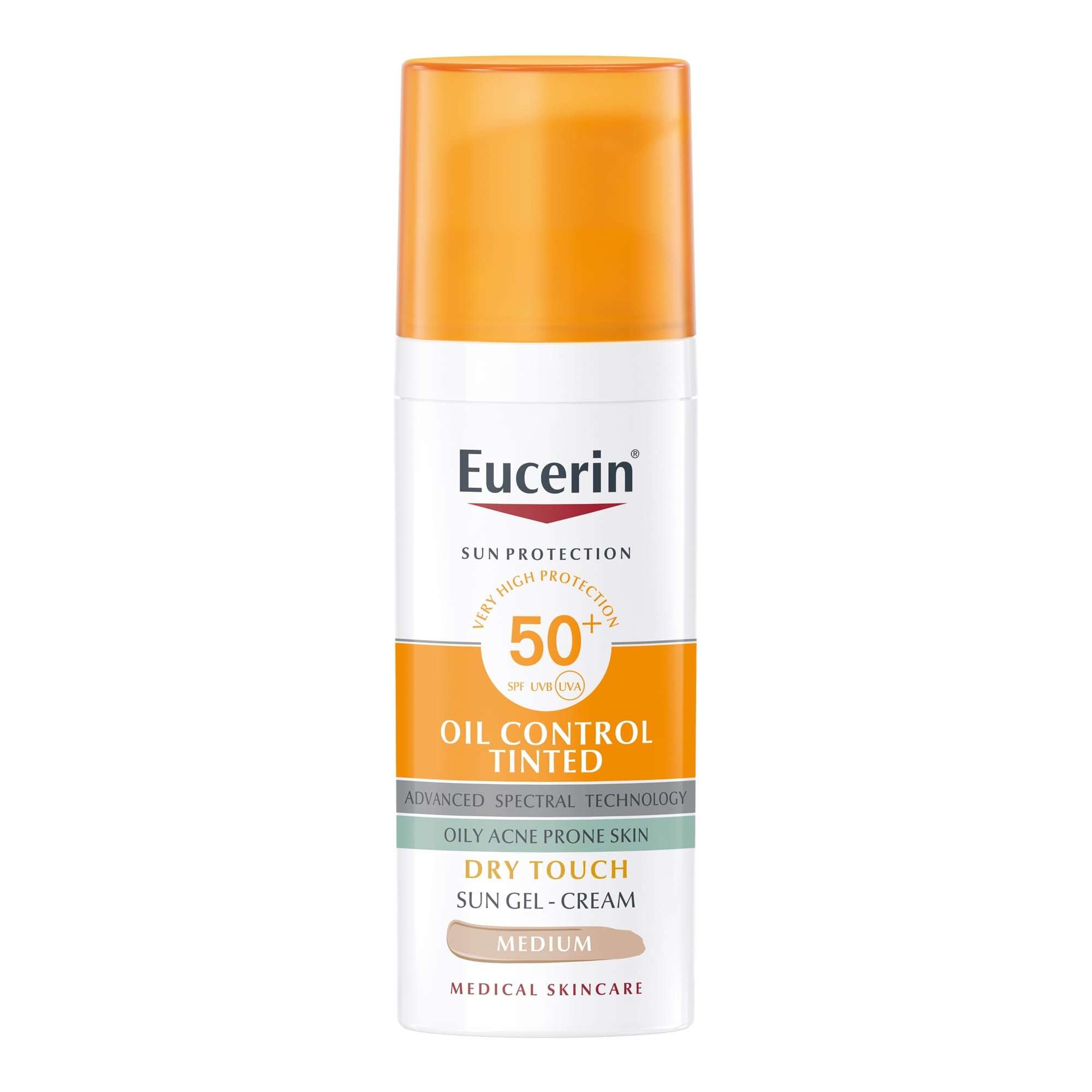 Eucerin Proteccion Solar Facial Oil Control - Toque Seco Facial FPS 50+ Tono Medio 50 ml