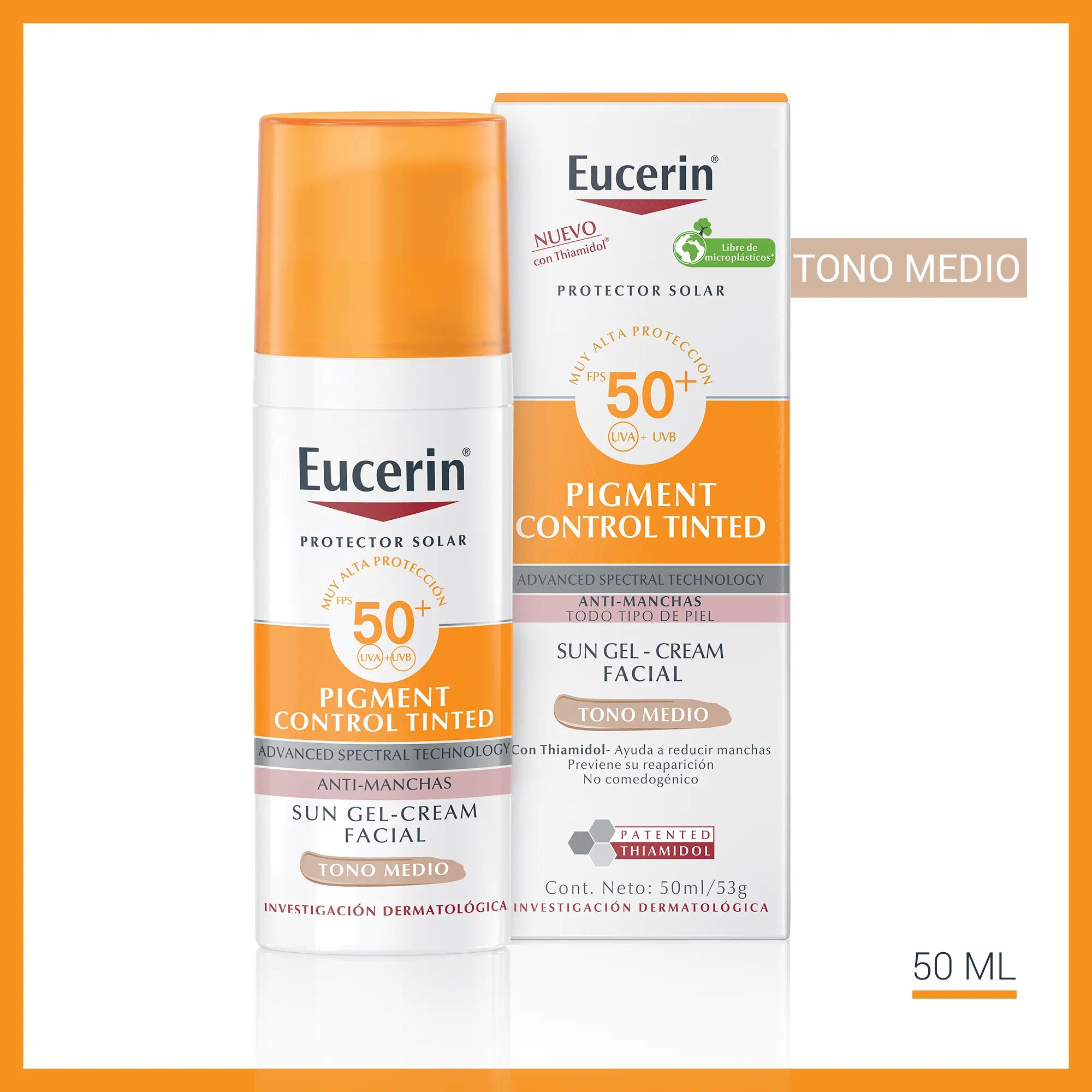 Eucerin Proteccion Solar Facial Pigment Control FPS 50+ Tono Medio 50 ml